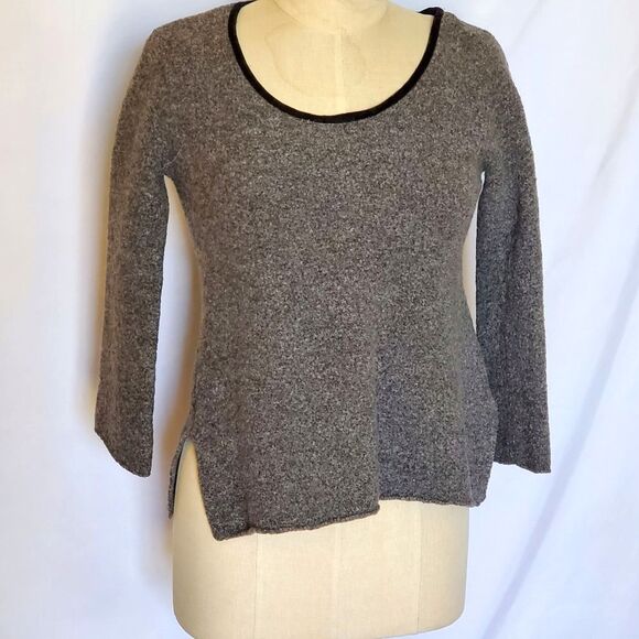 J. Jill Sweater Gray with Scoop Neck, Size L/M - Picture 2 of 7